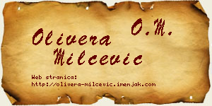Olivera Milčević vizit kartica